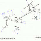 RZR 64 XP4 1000 MD (Z21N4E99NG) Suspension, stabilizer bar, rear - z21n4e99ng (c701090-2...