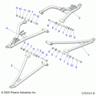 POLARIS GENERAL 1000 EPS PREMIUM (G21GAP99AM/BM) Suspension, front control arms - g21gap99am  /  bm (c701...