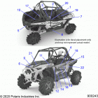 RZR XP 1000 (Z21NAM99AG) Body, decals - z21nam99ag (900243)