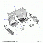 POLARIS GENERAL 1000 XP HUNTER (G21GXH99AL/BL) Body, floor and rocker - g21gxh99al  /  bl (c700794-2)