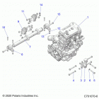 POLARIS GENERAL 1000 XP 4P DELUXE (G21GMD99AJ/AZ/BJ/BZ) Engine, mounting - g21gmd99aj  /  az  /  bj  /  bz (c701...