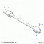 POLARIS GENERAL 1000 DLX (G20GXD99AP/AG) Drive train, front prop shaft - g20gxd99ap  /  ag (c7001...