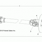 RANGER EV Drive train, front prop shaft - r21maae4g8  /  g9 (49lev...