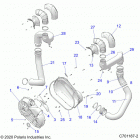 RZR XP 4 1000 HIGH LIFTER (Z21N4M99AG) Drive train, clutch cover and ducting - z21n4m99ag (c701...