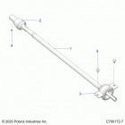 POLARIS GENERAL 1000 XP HUNTER (G21GXH99AL/BL) Drive train, rear prop shaft - g21gxh99al  /  bl (c70017...