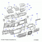 RANGER CREW XP 1000 WATERFOWL EVAP (R21RSB99AZ/BZ) Body, dash - r21rsb99az  /  bz (c730083)