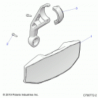 POLARIS GENERAL 1000 XP DELUXE OPT 1 (G21GXJ99AJ/AZ/BJ/BZ) Accessory, mirror, rear - g21gxj99aj  /  az  /  bj  /  b...