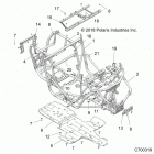 RZR XP TURBO (Z21NAE92AG/BG/AX/BX) Chassis, main frame and skid plates - z21nae92ag  /  bg ...
