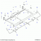 POLARIS GENERAL 1000 DLX OPT1 (G20GXJ99AP/AG) Body, box, mounting - g20gxj99ap  /  ag (c700833-2)