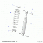 RANGER CREW 1000XP PS MUD (R21RSM99AG) Suspension, front shock mounting - r21rsm99ag (c701218)