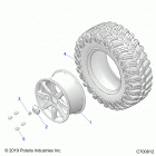 POLARIS GENERAL 1000 XP 4P (G20GMD99AP/AG) Wheels, front - g20gmd99ap  /  ag (700812)