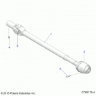 POLARIS GENERAL Drive train, front prop shaft - g20g4d99as  /  bs (c7001...