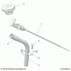 RZR Engine, oil dipstick - z20ase99ah  /  lh  /  bh (49rgrdi...