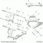RZR 900 50 INCH Suspension, rear control arms - z20a5a87b2  /  e87bp  / ...