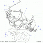 RZR Chassis, main frame and skid plate - z20ase99ah  /  lh  ...