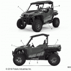 POLARIS GENERAL 1000 DLX OPT1 (G20GXJ99AP/AG) Body, decals - g20gxj99ag (900109)