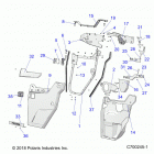 RANGER 1000XP CREW PS MUD Body, front doors - r20rsm99al (c700245-1)