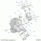 RZR 1000S 60 INCH EPS TRACTOR Engine, intake and throttle body - z20ass99c2  /  ch (c7...