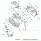 RANGER 1000XP CREW FACTORY CHOICE 49S & 50S (R20RSE99A/B) Drive train, clutch cover and ducting - r20rse99a  /  b ...