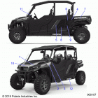 POLARIS GENERAL 1000 XP 4P RC (G20GMJ99AP/AG/BP/BG) Body, decals - g20gmj99ap  /  bp (900107)