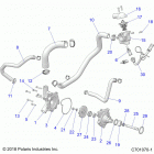 RZR 1000S 60 INCH EPS TRACTOR Engine, waterpump and bypass - z20ass99c2  /  ch (c70107...