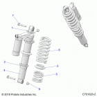 RZR 900 50 INCH Suspension, rear shock - z20a5a87b2  /  e87bp  /  bk  / ...