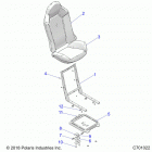 RZR 900 50 INCH Body, seat asm. - z20a5a87b2 (c701022)