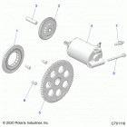 RZR 570 3PC (Z20CHA57K2) Engine, starter drive - z20cha57k2 (c701116)