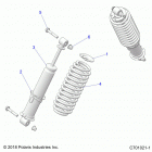 RZR 900 50 INCH Suspension, front shock - z20a5a87b2  /  e87bp  /  bk  /...