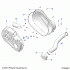 RZR 570 3PC Drive train, clutch cover and ducting - z20cha57k2 (c700...