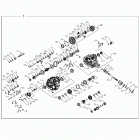 RZR 900 50 INCH PS RC Drive train, main gearcase internals - z20a5k87bg (70276...