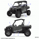 POLARIS GENERAL 1000 DLX (G20GXD99AP/AG) Body, decals - g20gxd99ag (900109)