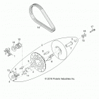 RZR TURBO 4 Drive train, secondary clutch - z20n4e92al  /  ar  /  bl...