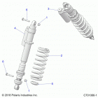 RZR 1000S 60 INCH EPS TRACTOR Suspension, rear shock mounting - z20ass99c2  /  ch (c70...