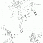 MULE SX 4x4 FI Brake pedal  /  throttle lever