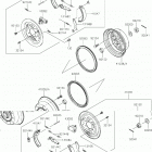 MULE SX 4x4 XC FI Front hubs  /  brakes