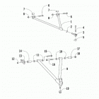 M 8000 MOUNTAIN CAT ALPHA ONE ES 165 SILVER [S2020M8HA1USS] A-arm assembly [105225]