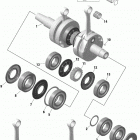 008 - MXZ 600RS - North America 01- rotax - crankshaft and pistons