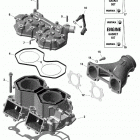 002 - SKANDIC WT 600 EFI - North America 01- rotax - cylinder and cylinder head