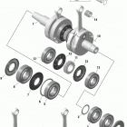 009 - MXZ 600RS - North America 01- engine - crankshaft and pistons -  598 rs