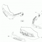 005 - SUMMIT 850 E-TEC - EXPERT - North America 09- body - hood section - hand protector - bright white