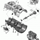 001 - SUMMIT 600 CARB - North America 01- engine - crankcase, water pump and oil pump - 600 ca...
