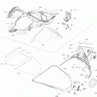 005 - SUMMIT 850 E-TEC - EXPERT - North America 09- body - hood section - lateral panel - bright white -...