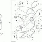 M 8000 MOUNTAIN CAT 153 BLACK [S2019M8HMCUSB] Exhaust assembly [105194]