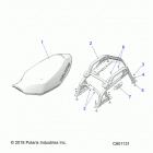 550 INDY ADVENTURE 155 ES Body, seat asm. and rear rack - s20cfe5bsl (c601131)