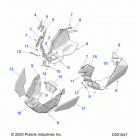 850 AXYS PRO-RMK 155/155 3 Body, fenders and nosepan asm. - s21efk8r  /  efm8r all ...