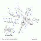 850 INDY XC 137 SC SELECT/INTL Steering, upper and handlebar asm. - s20edp8rs  /  8rem ...