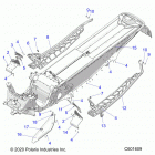 850 MATRYX SWITCHBACK ASSAULT 146/INTL (S21TLC8RS/8RE) Chassis, clutch guard, footrests, and runningboards - s2...