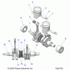 850 AXYS PRO-RMK 155/155 3 Engine, piston and crankshaft - s21efk8r  /  efm8r all o...
