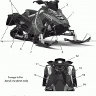 850 AXYS INDY XC 137 ALL OPTIONS (S21EDP8RS) Body, decal, black side panel w  /  red accent - s21edp8...